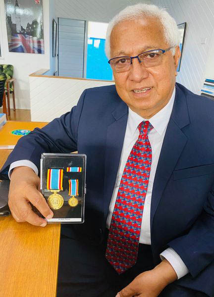 Robin Mitchell with medal