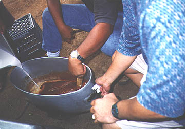 photo: stirring the sauce